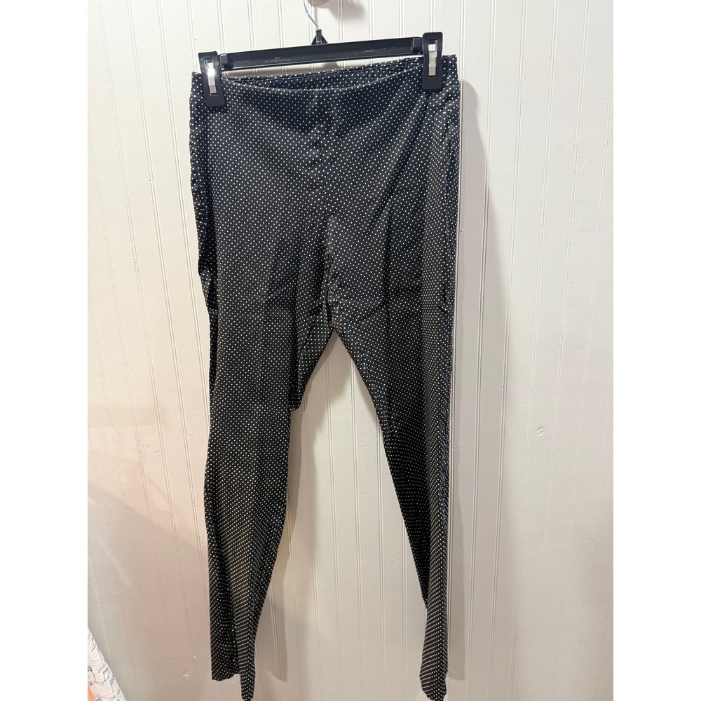 Michael Kors Womens Black White Polka Dot Leggings Slim Fit High Rise Pants S